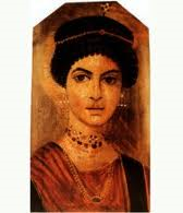 pittura parietale stile pompeiano volto femmimile