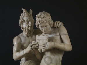 satiro con efebo copia romana di originale greco