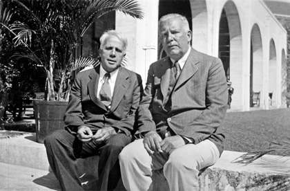 Wallace Stevens. Photo of Robert Frost and Stevens at the Casa Marina Hotel in Key West, ca. 1940