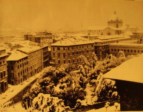 Roma 1965-Campidoglio-Piazza-dellAra-Coeli-Neve-a-Roma-9-febbraio-