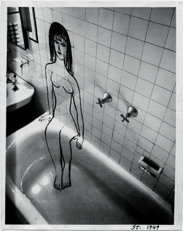 Foto Saul Steinberg Lady in bath 1