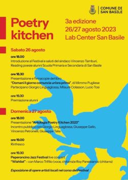 Locandina Poetry kitchen San Basile 2023
