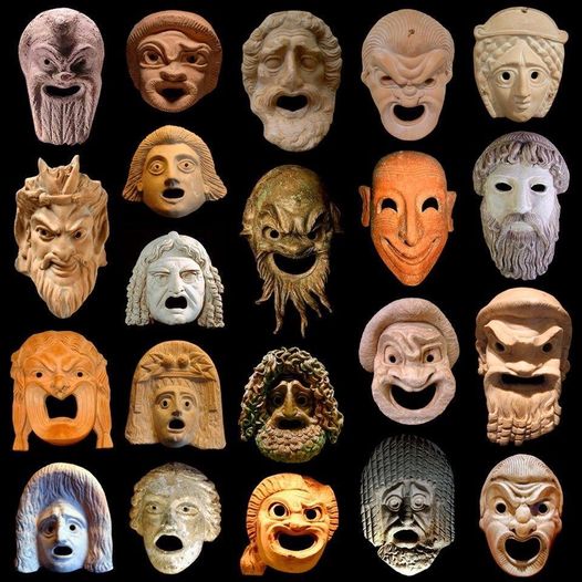 foto Maschere teatrali greche antiche